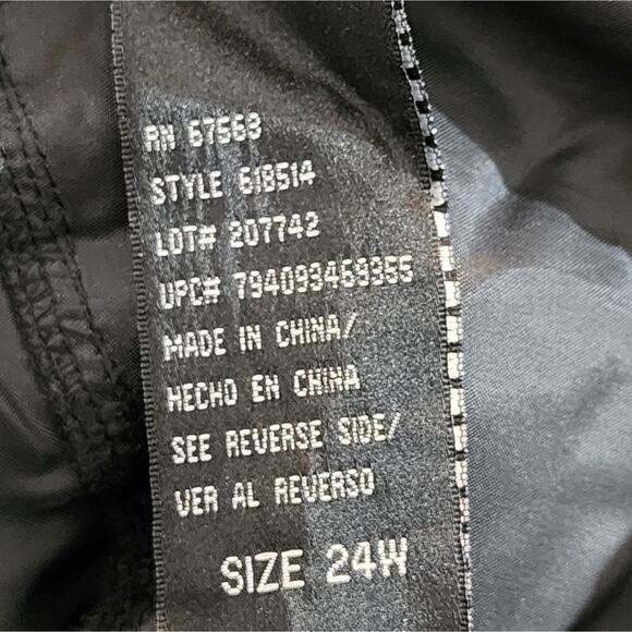 SL FASHIONS black and floral Midi party dress plus size 24 3X - Picture 7 of 8